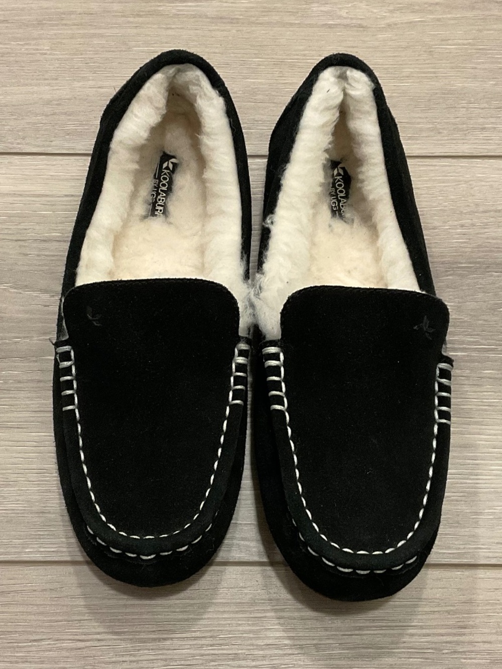 KOOLABURRA by UGG  Lezly Slipper in Black Suede Size 9 NEW